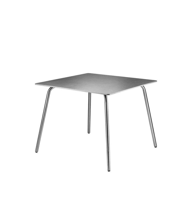 FDB Møbler M21 - Teglgaard - Garden Table Stainless Steel Metal Colored Untreated Stone 90x9 by Salto & Sigsgaard