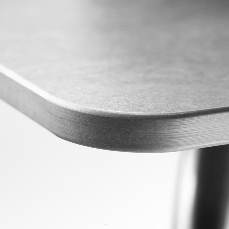 FDB Møbler M21 - Teglgaard - Garden Table Stainless Steel Metal Colored Untreated Stone 90x9 by Salto & Sigsgaard