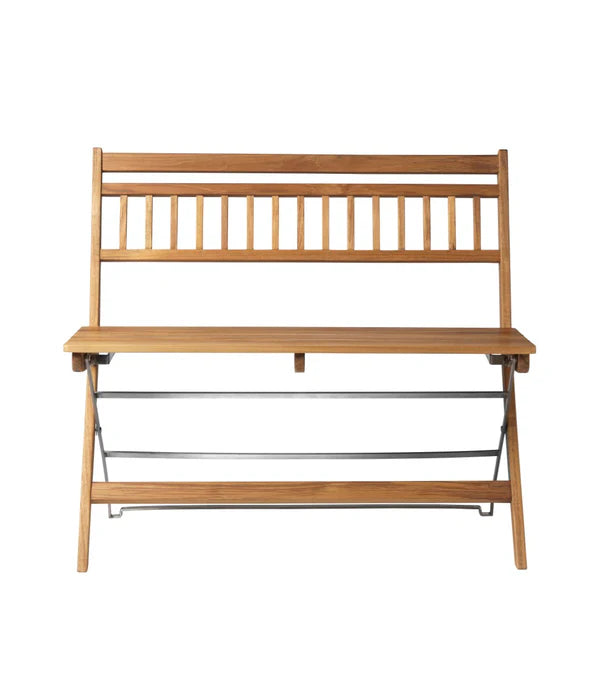 FDB Møbler M24 - Lilleø - Balcony Bench Stainless Steel Teak Solid Nature Oiled by Thomas E. Alken