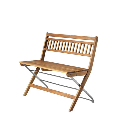 FDB Møbler M24 - Lilleø - Balcony Bench Stainless Steel Teak Solid Nature Oiled by Thomas E. Alken