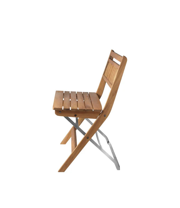 FDB Møbler M24 - Lilleø - Balcony Bench Stainless Steel Teak Solid Nature Oiled by Thomas E. Alken