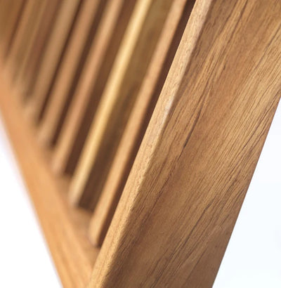 FDB Møbler M24 - Lilleø - Balcony Bench Stainless Steel Teak Solid Nature Oiled by Thomas E. Alken