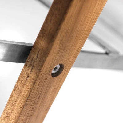 FDB Møbler M24 - Lilleø - Balcony Bench Stainless Steel Teak Solid Nature Oiled by Thomas E. Alken