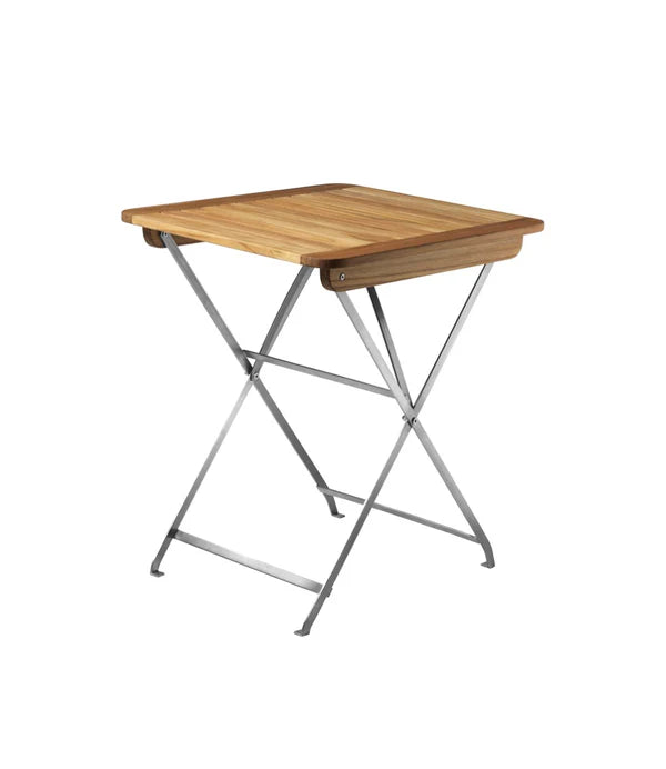 FDB Møbler M26 - Lilleø - Balcony Table Stainless Steel Teak Solid Nature Oiled by Thomas E. Alken