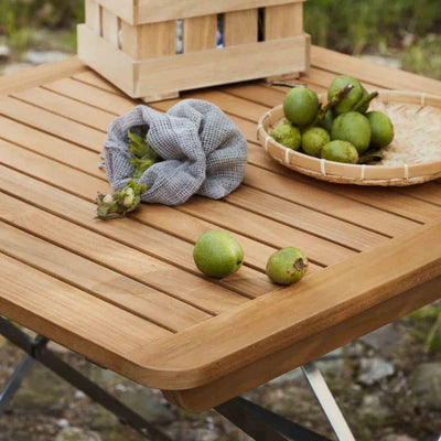 FDB Møbler M26 - Lilleø - Balcony Table Stainless Steel Teak Solid Nature Oiled by Thomas E. Alken