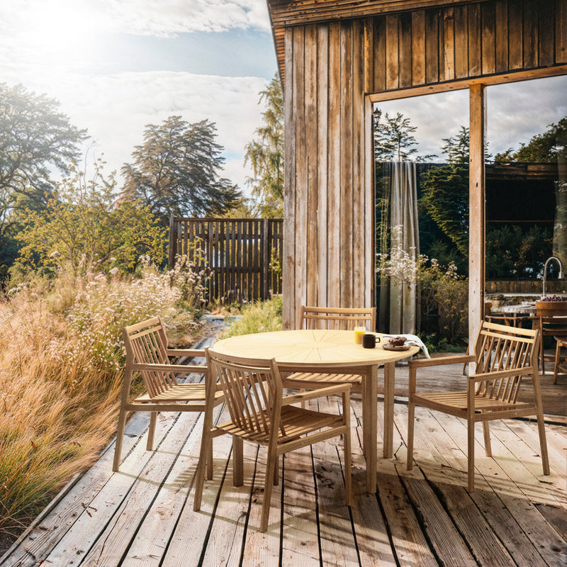 FDB Møbler M27 - Sammen - Round Garden Table Teak Solid Nature Oiled by Thomas E. Alken