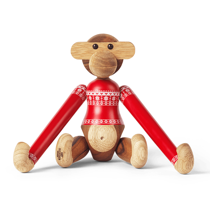 Kay Bojesen Santa's Cap - Christmas Jumper Monkey, Small, H: 7.3
