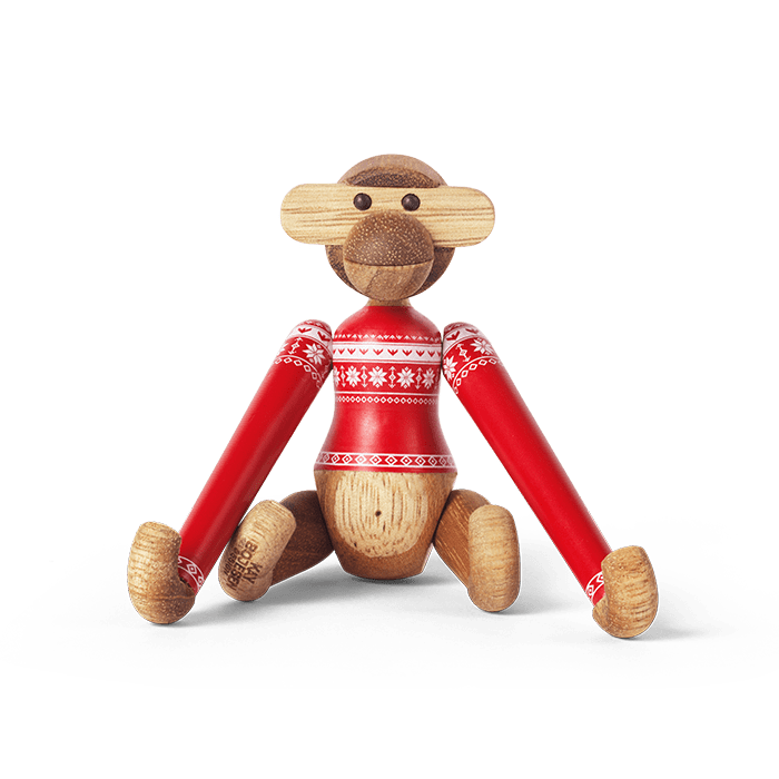 Kay Bojesen Santa's Cap - Christmas Jumper Monkey, Mini, H: 3.7