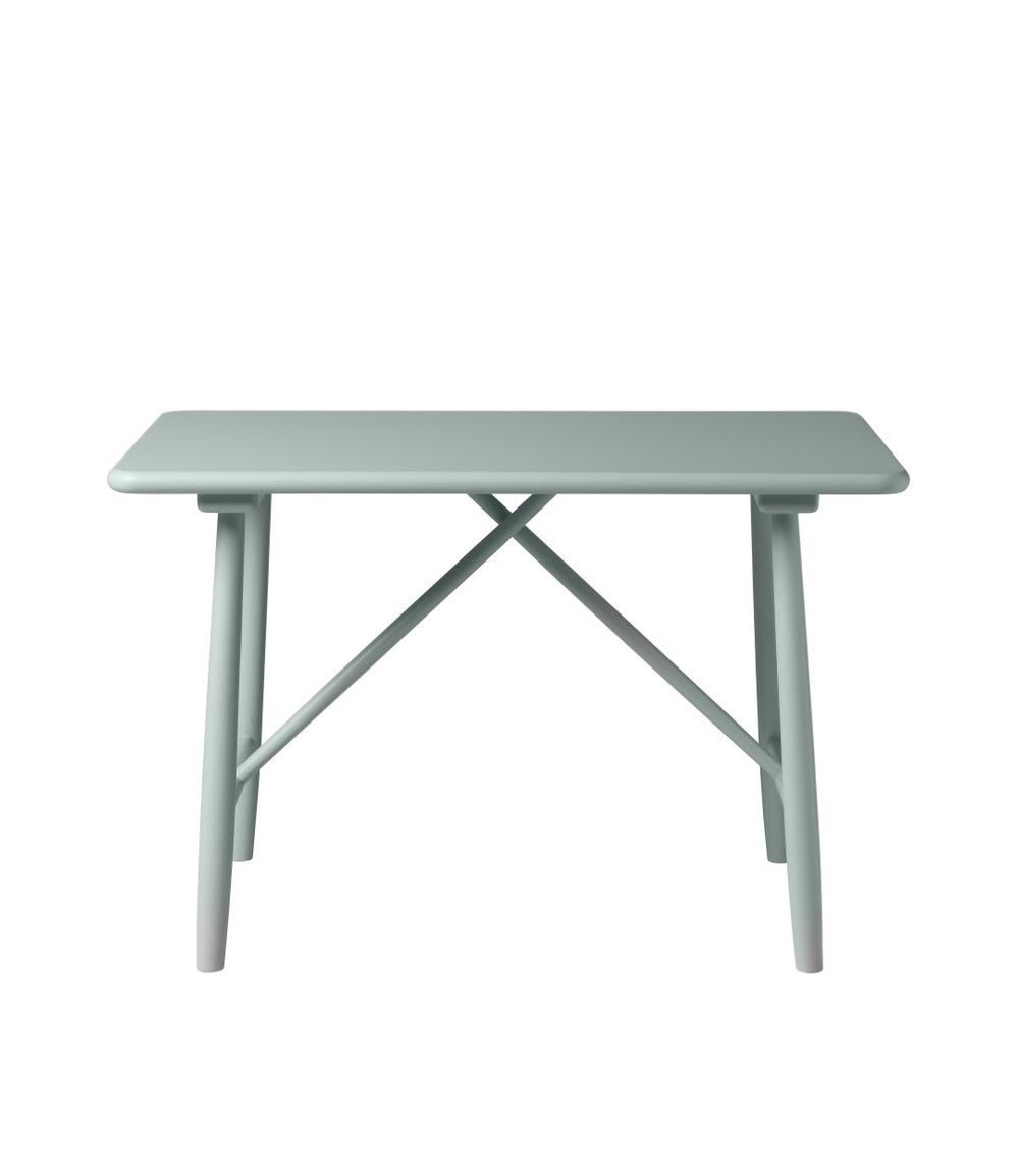 FDB Møbler P10 - Children's Table - Nordic Swan Ecolabel Beech Solid Blue Grey (NCS S2005-G10Y) Painted Waterbased by Børge Mogensen
