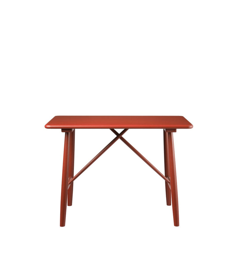 FDB Møbler P10 - Children’s Table - Nordic Swan Ecolabel Beech Solid Red (NCS 4050-Y70R) Painted Waterbased by Børge Mogensen