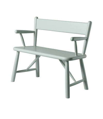 FDB Møbler P11 - Children's Bench - Nordic Swan Ecolabel Beech Solid Blue Grey (NCS S2005-G10Y) Painted Waterbased by Børge Mogensen
