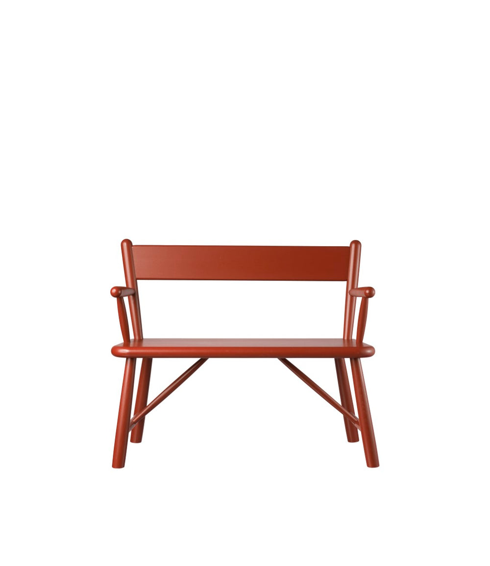 FDB Møbler P11 - Children's Bench - Nordic Swan Ecolabel Beech Solid Red (NCS 4050-Y70R) Painted Waterbased by Børge Mogensen