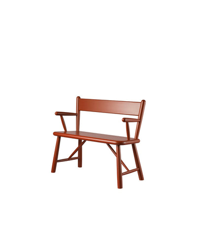 FDB Møbler P11 - Children's Bench - Nordic Swan Ecolabel Beech Solid Red (NCS 4050-Y70R) Painted Waterbased by Børge Mogensen