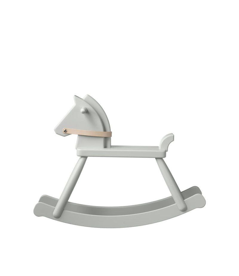 FDB Møbler P12 - Children Rocking Horse Beech Blue-Grey (NCS S2005-G10Y) Painted by Sarah Moutouh