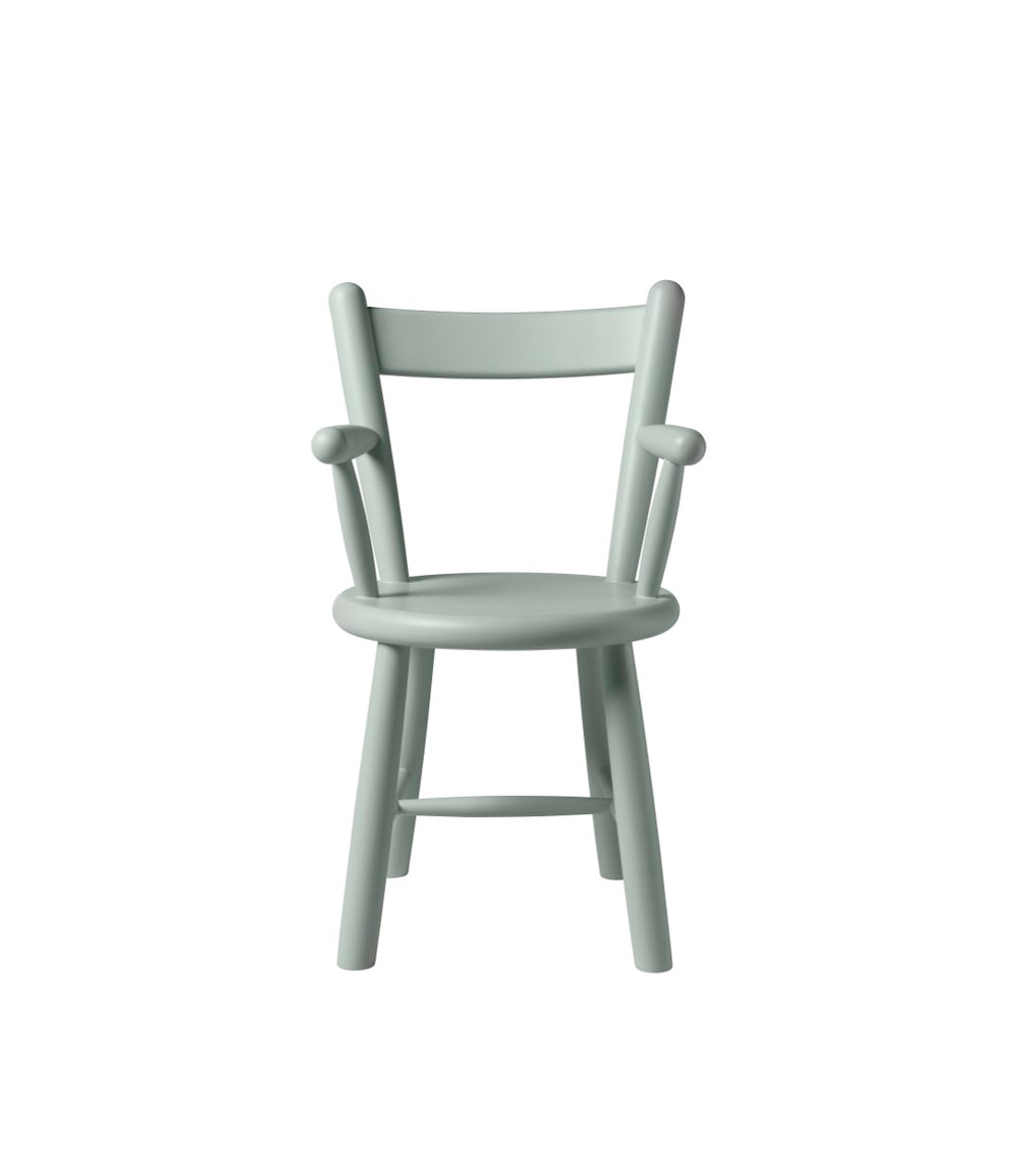 FDB Møbler P9 - Children's Chair - Nordic Swan Ecolabel Beech Solid Blue Grey (NCS S2005-G10Y) Painted Waterbased by Børge Mogensen