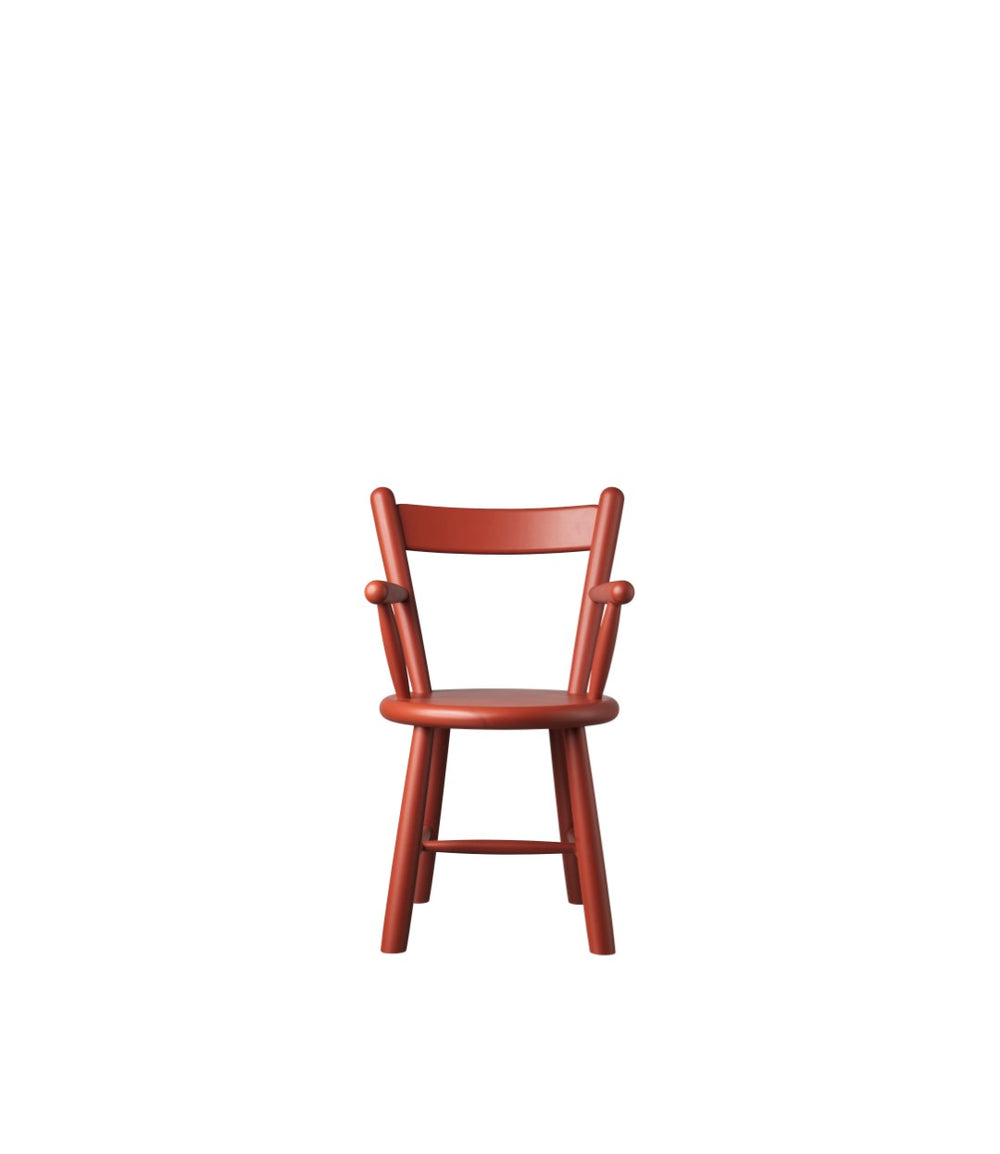 FDB Møbler P9 - Children's Chair - Nordic Swan Ecolabel Beech Solid Red (NCS 4050-Y70R) Painted Waterbased by Børge Mogensen