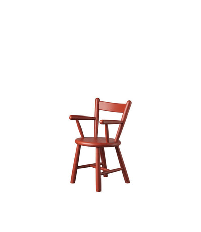 FDB Møbler P9 - Children's Chair - Nordic Swan Ecolabel Beech Solid Red (NCS 4050-Y70R) Painted Waterbased by Børge Mogensen