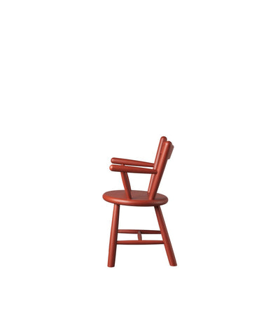 FDB Møbler P9 - Children's Chair - Nordic Swan Ecolabel Beech Solid Red (NCS 4050-Y70R) Painted Waterbased by Børge Mogensen