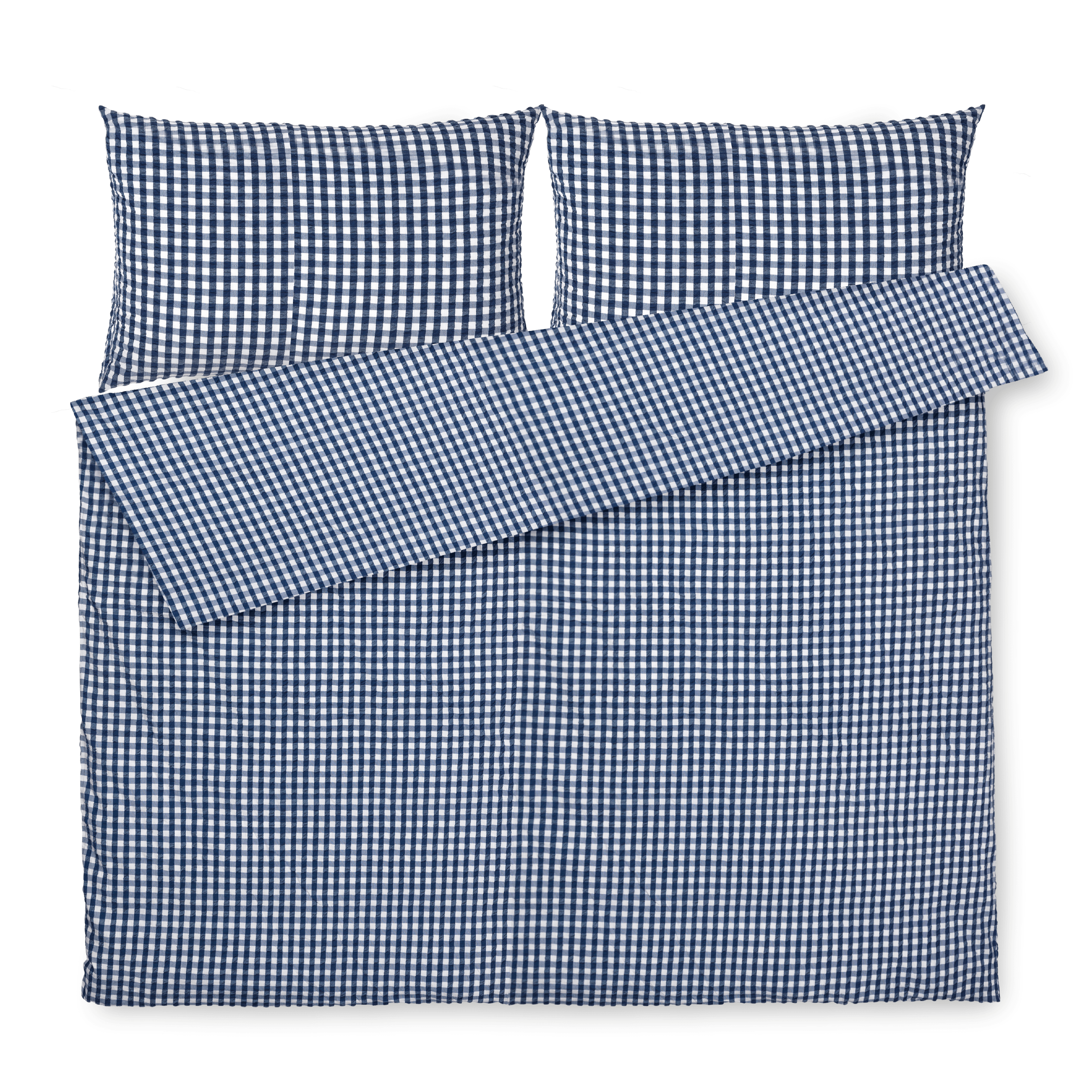 JUNA Bæk&Bølge Duvet Cover Sets - Full, Dark Blue/White
