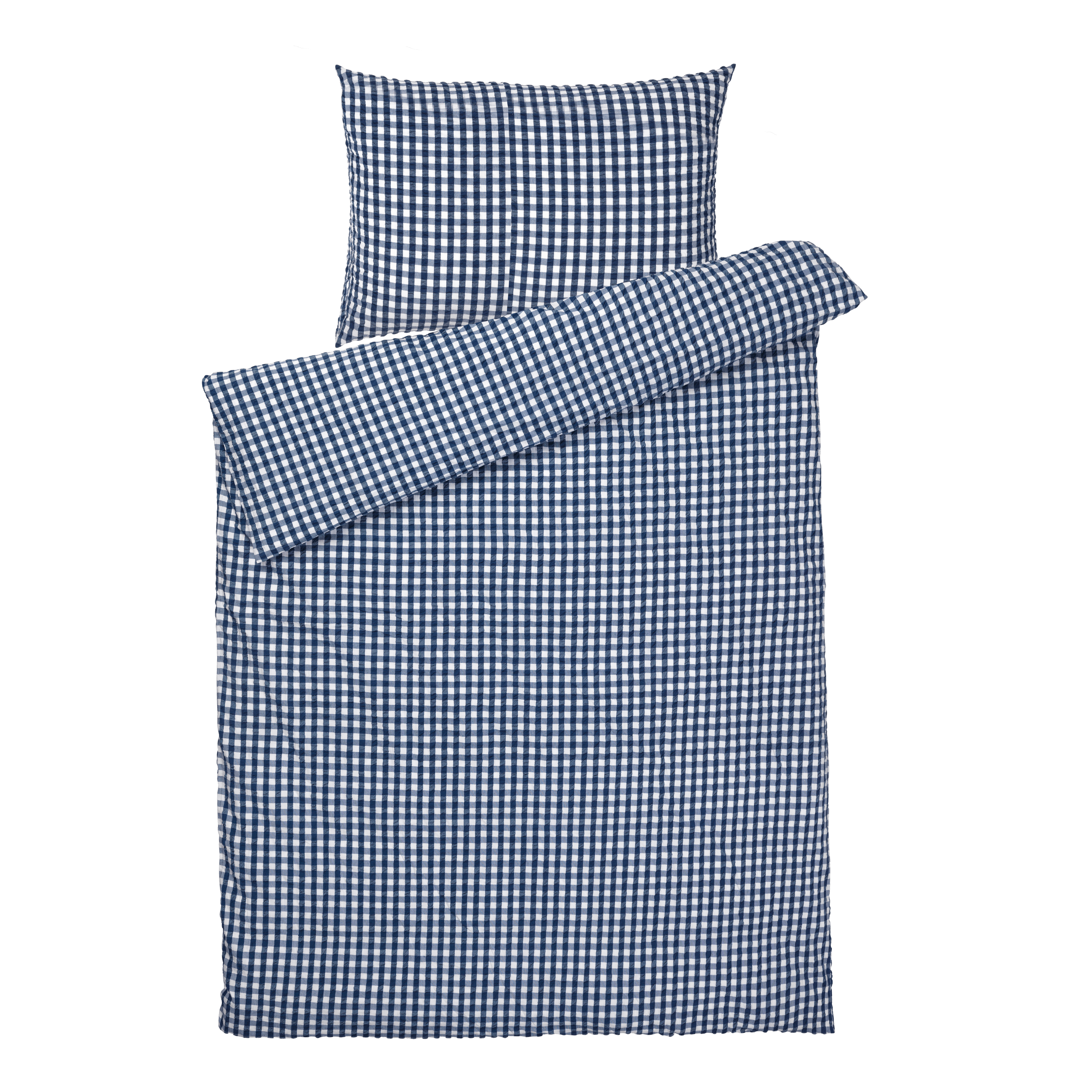 JUNA Bæk&Bølge Duvet Cover Sets - Twin, Dark Blue/White
