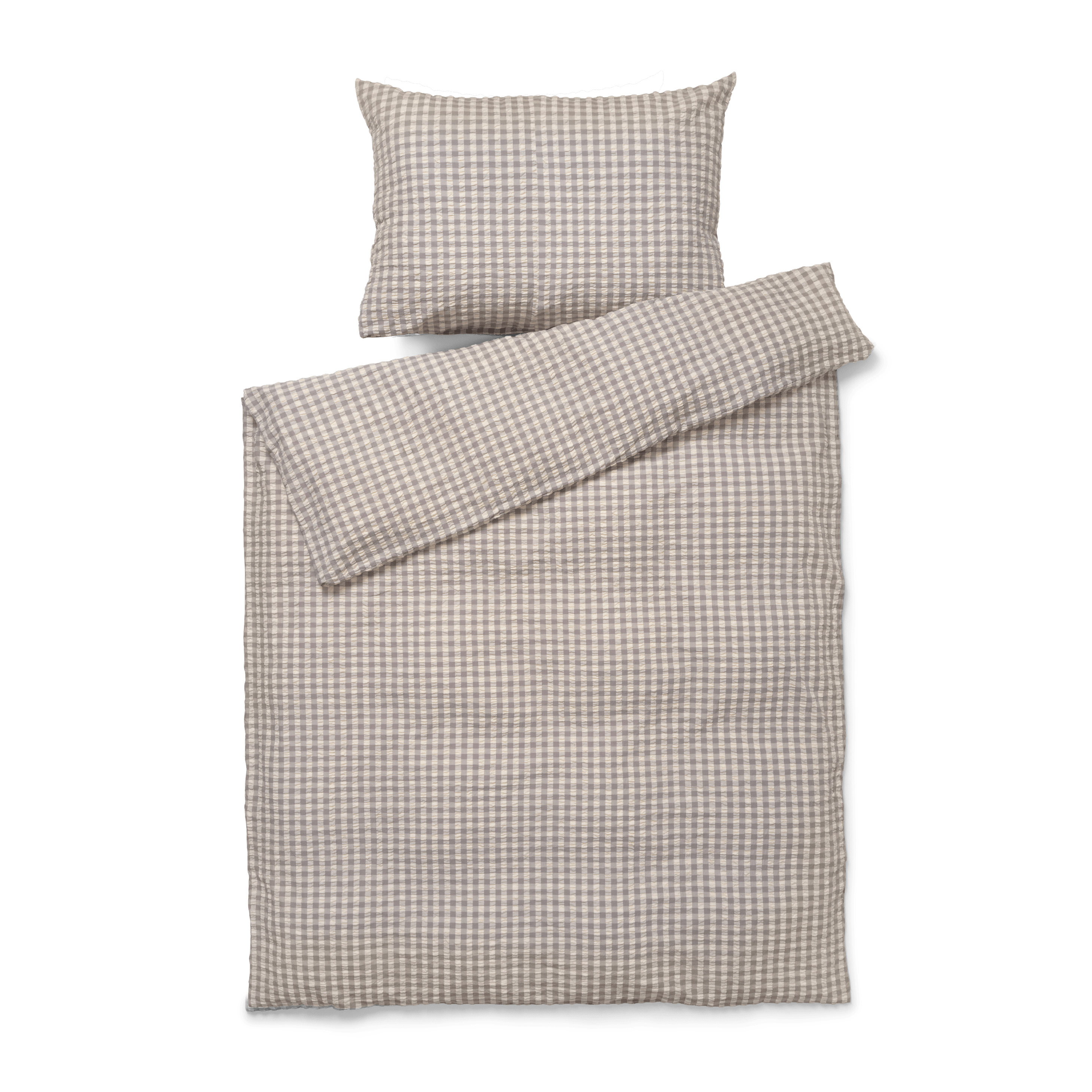 JUNA Bæk&Bølge Duvet Cover Sets - Twin, Grey/Birch