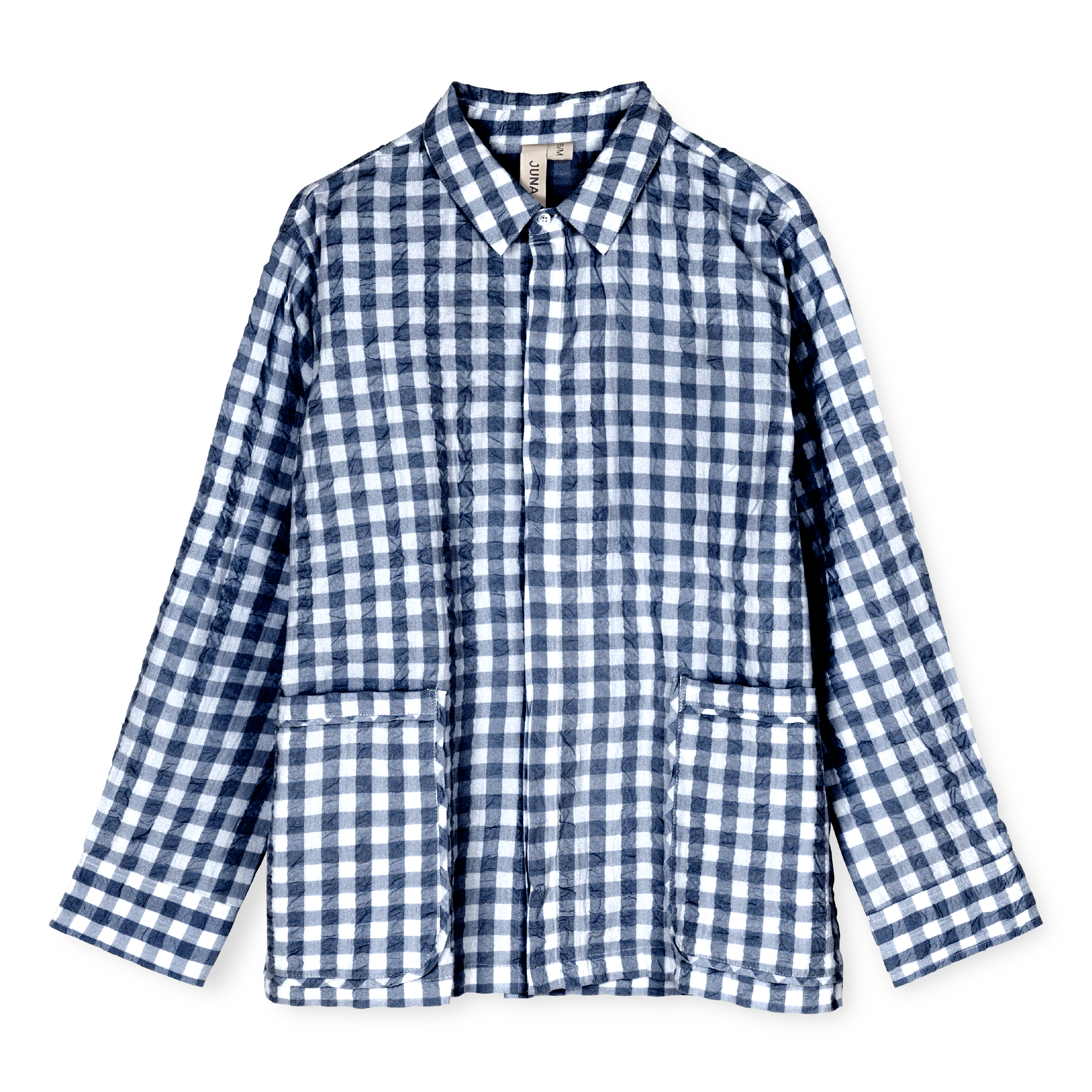 JUNA Bianca Lounge Shirt - Dark Blue/White, S/M