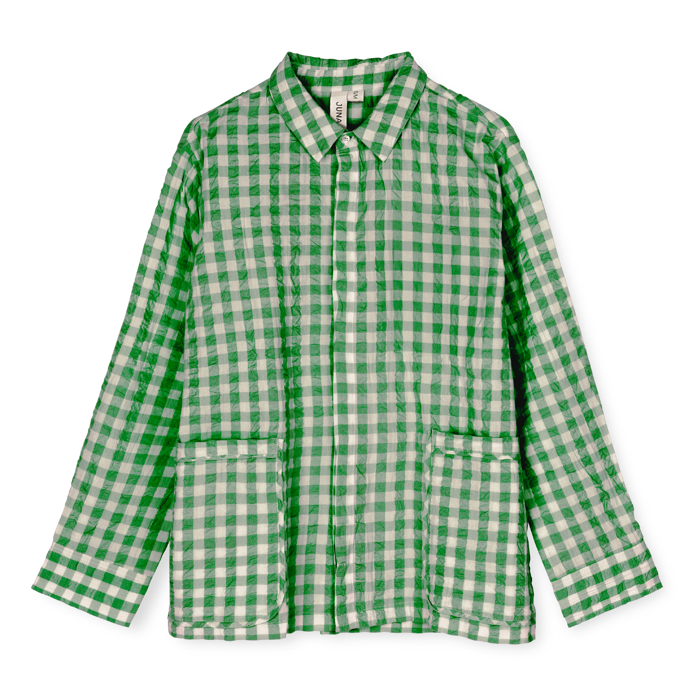 JUNA Bianca Lounge Shirt - Green/Sand, S/M