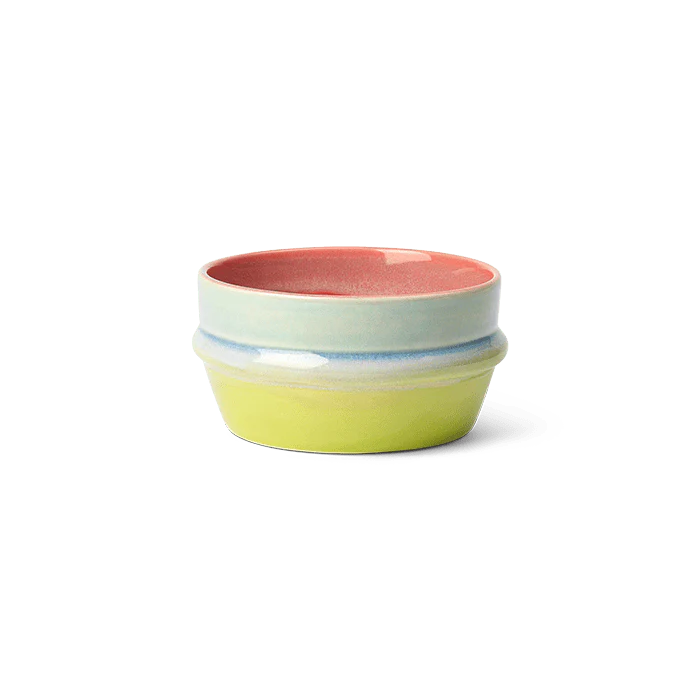 Kähler Poppery Bowl Dia 4.7in Pink/Mint/Apple Green