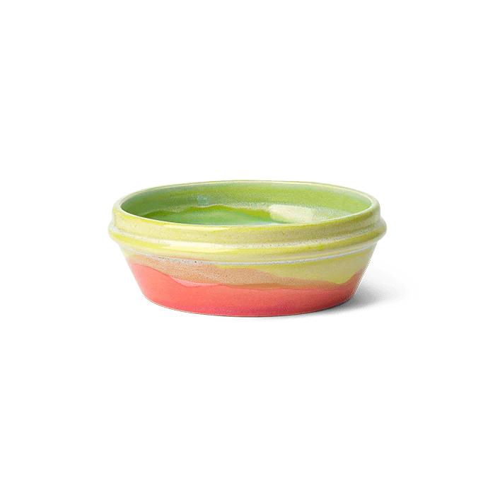 Kähler Poppery Bowl Dia  6.3in  Mint/Apple Green/Pink