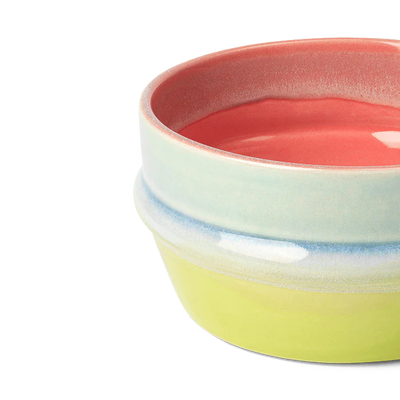 Kähler Poppery Bowl Dia 4.7in Pink/Mint/Apple Green