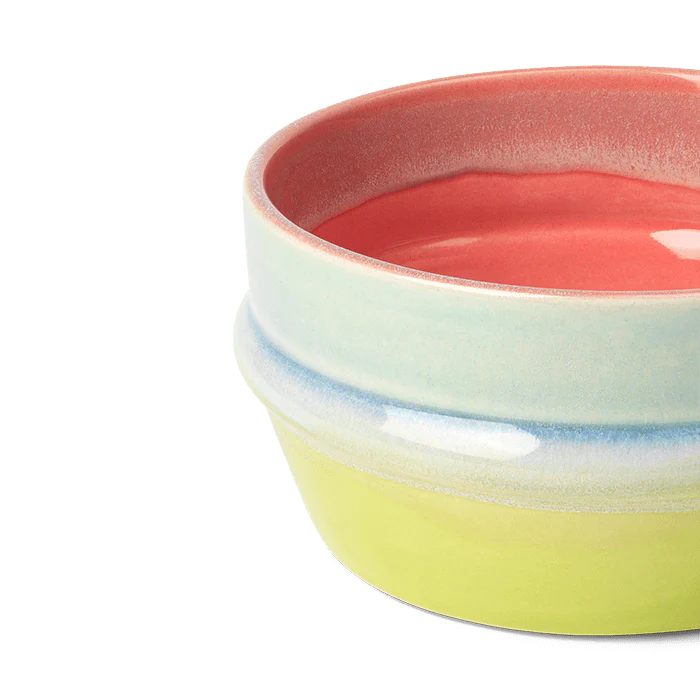 Kähler Poppery Bowl Dia 4.7in Pink/Mint/Apple Green