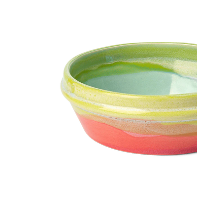 Kähler Poppery Bowl Dia  6.3in  Mint/Apple Green/Pink