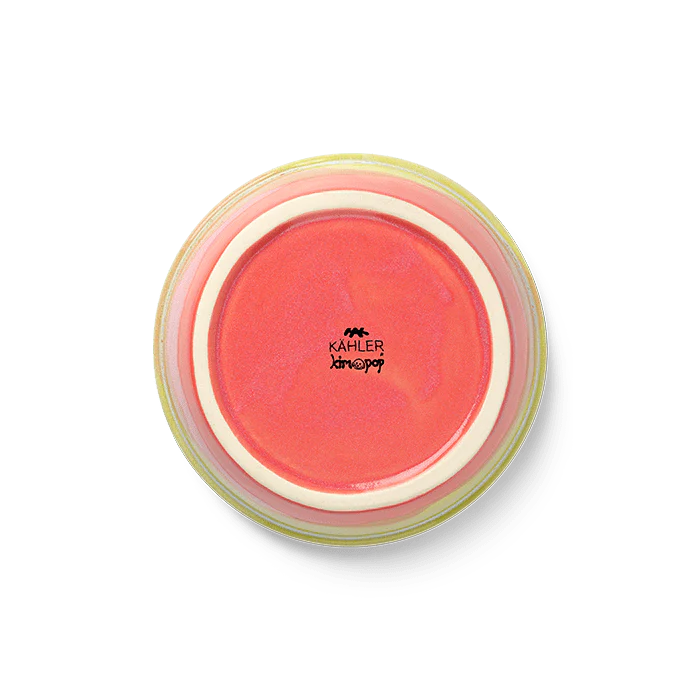 Kähler Poppery Bowl Dia  6.3in  Mint/Apple Green/Pink