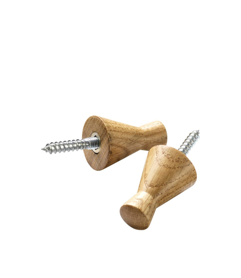 FDB Møbler Q3 - Allé - Coat Hooks 36 x 6 cm (3 Hooks) Oak Nature Lacquered by Philip Bro