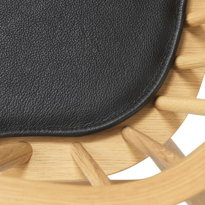 FDB Møbler R5 - Nøje - Seat cushionFor J52D/J52GLeatherBlack by FDB møbler