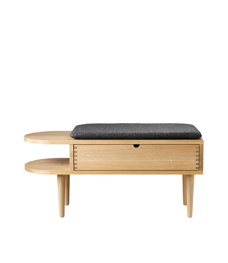 FDB Møbler R6 - Seat cushionSmallWoolDark mottled grey by Diana Mot & Isabella Bergstrøm