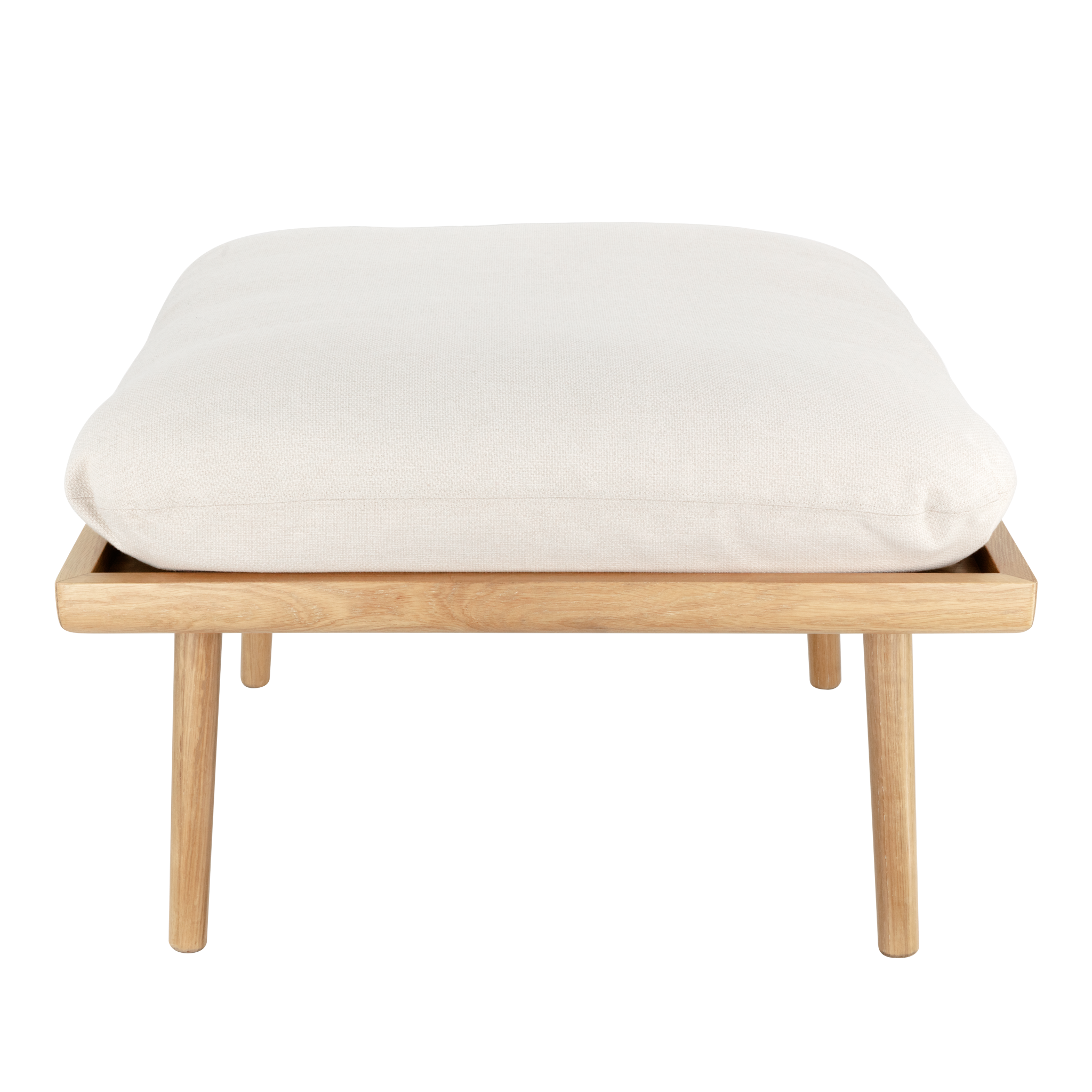 UMAGE Lounge Around Shuffle Ottoman, Oak - White Sands