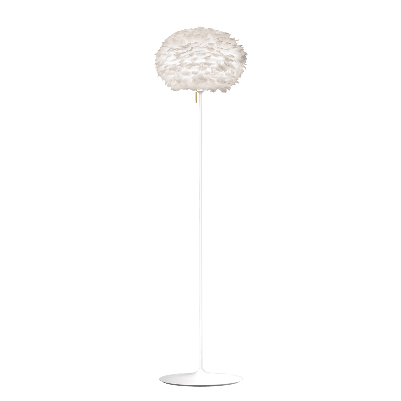 UMAGE Eos Santé Floor Lamp, White Lampshade - Medium with White Base