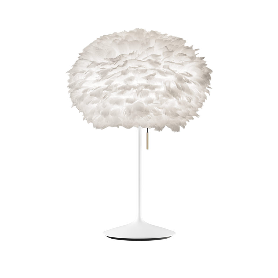 UMAGE Eos Santé Table Lamp, White Lampshade - Medium with White Base