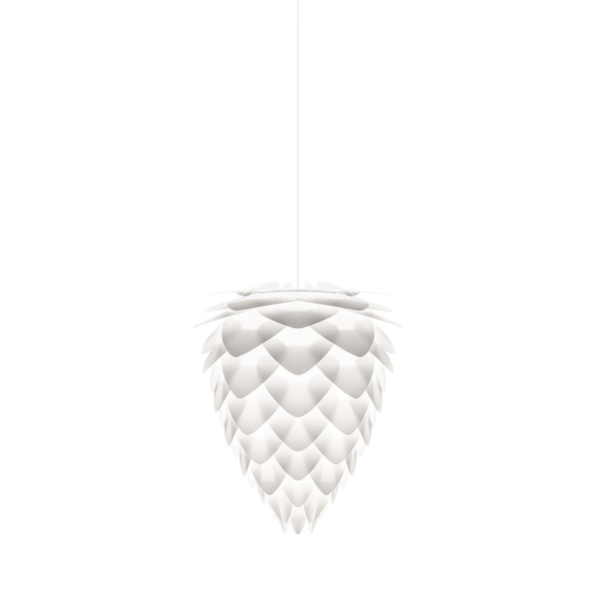 UMAGE Conia White Plug-In Pendant, Medium - with Black Cord