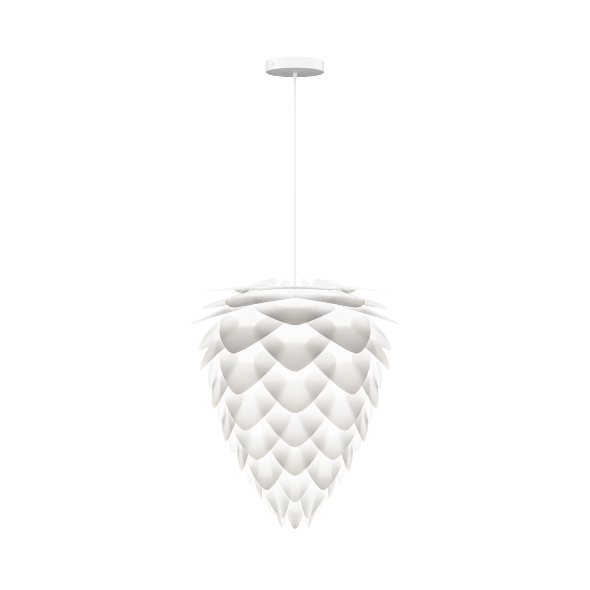 UMAGE Conia White Hardwired Pendant, Medium - with Black Cord