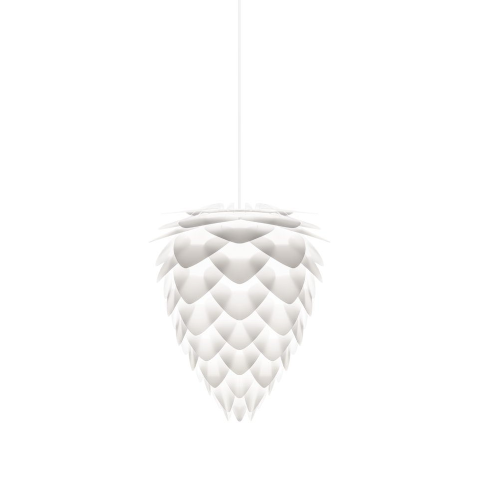 UMAGE Conia White Plug-In Pendant, Mini - with Black Cord