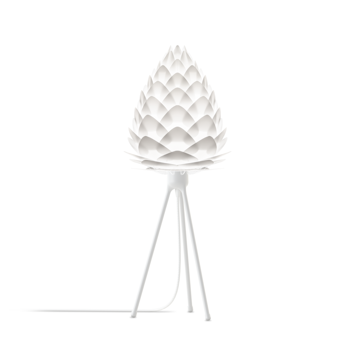 UMAGE Conia White Tripod Table Lamp, H: 27