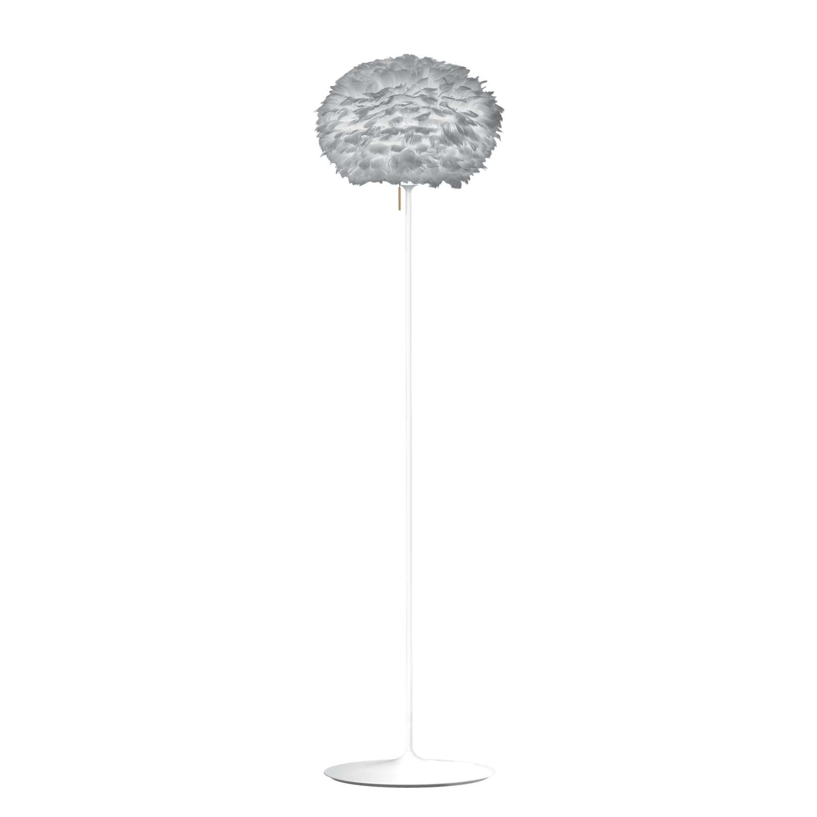 UMAGE Eos Santé Floor Lamp, Light Grey Lampshade - Medium with White Base