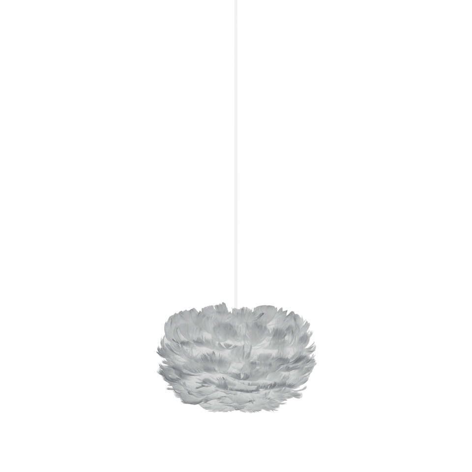UMAGE Eos Plug-In Pendant, Light Grey - Micro with White Cord