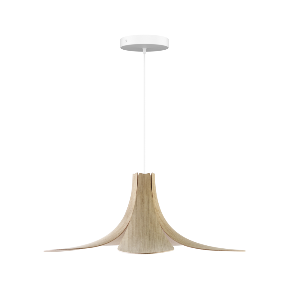 UMAGE Jazz Hardwired Pendant - Oak with White Cord