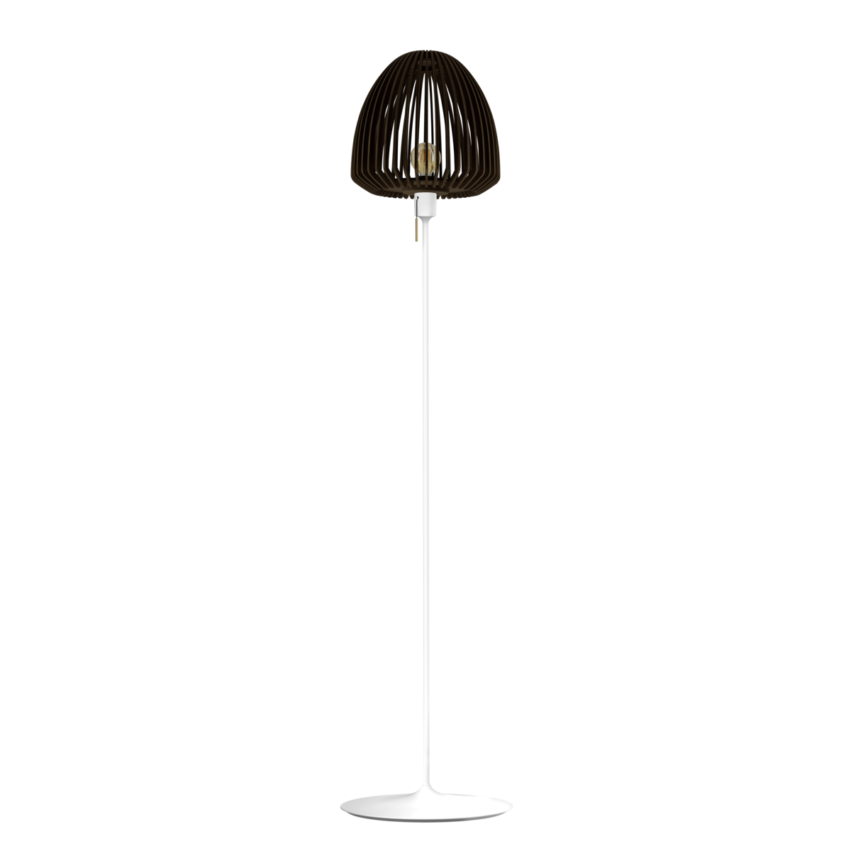 UMAGE Clava Wood with Santé Floor Stand, Dark Oak - with White Stand