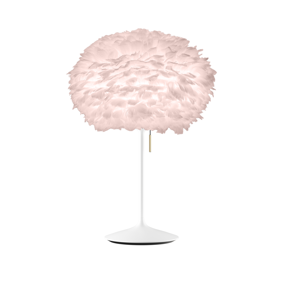 UMAGE Eos Santé Table Lamp, Light Rose Lampshade - Medium with White Base