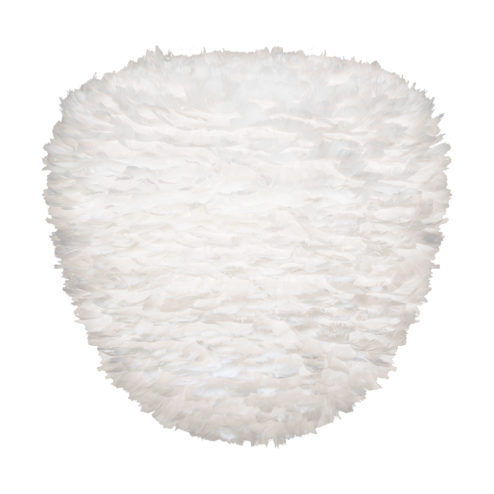 UMAGE Eos Evia Hardwired Pendant, Large Lampshade - White with White Cord