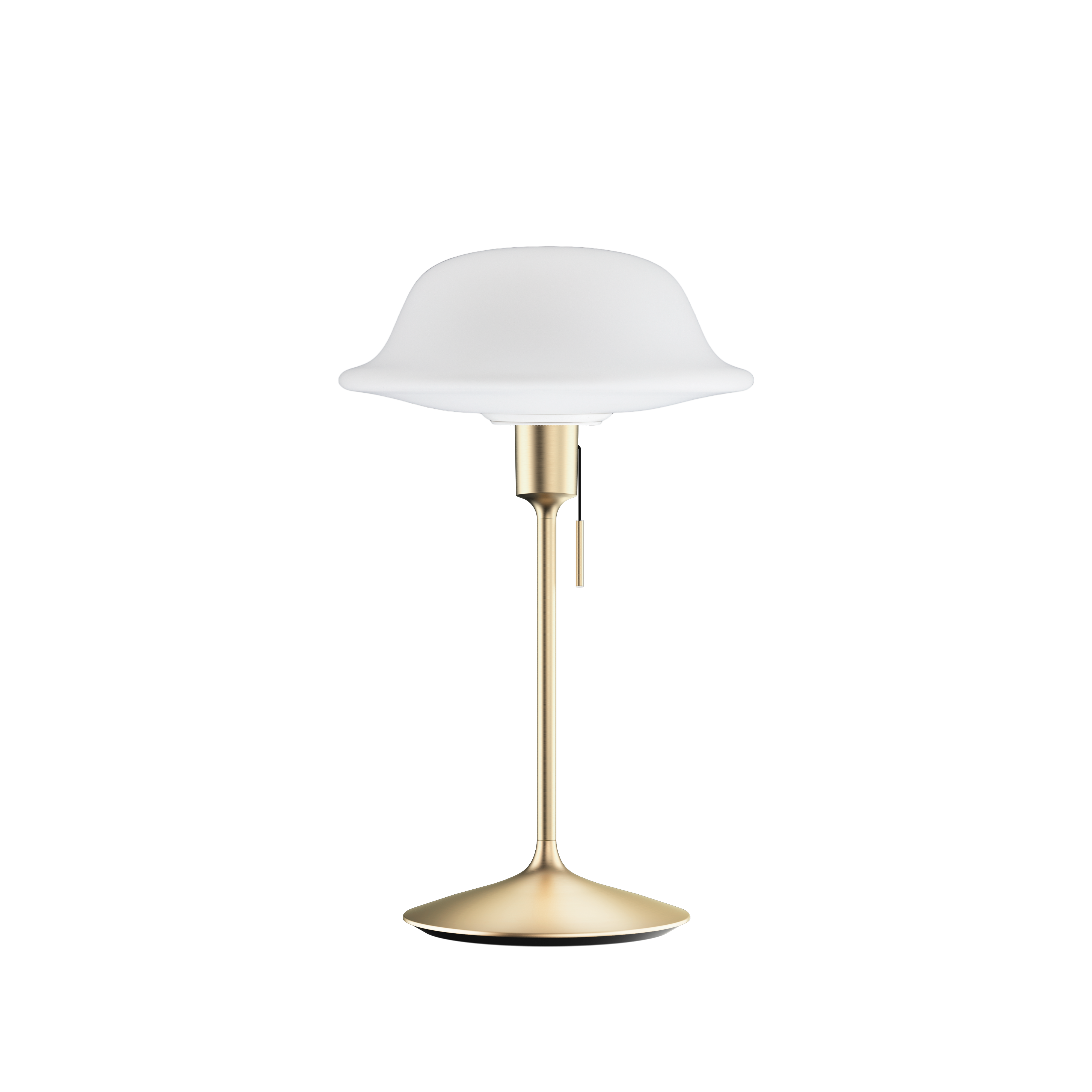 UMAGE Butler Santé Table Lamp, White - with Brushed Brass Base